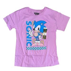 Sonic the Hedgehog Girls Kids Tee T-Shirt Shirt XL 14-16 NWT